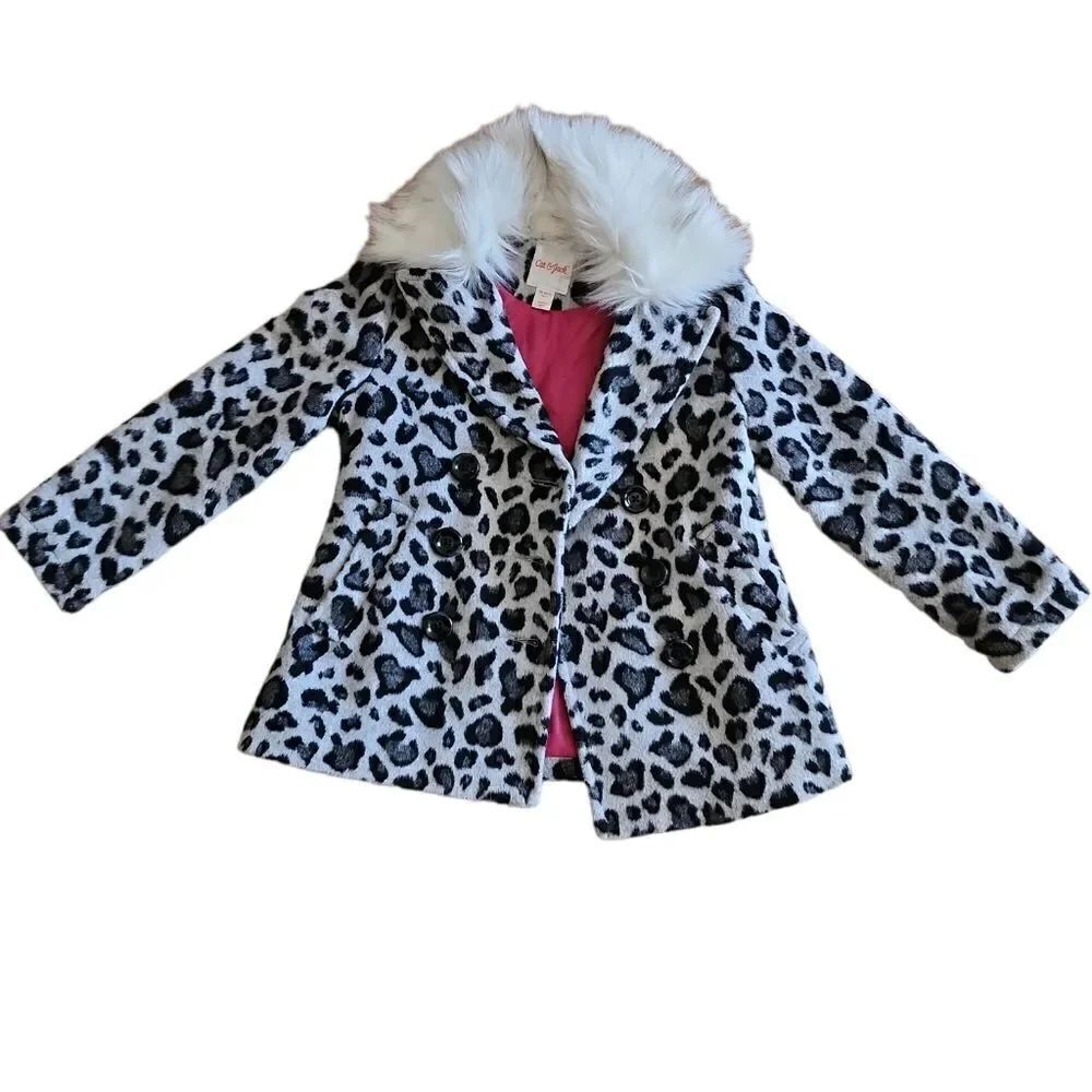 Cat & Jack Leopard Coat XS 4/5